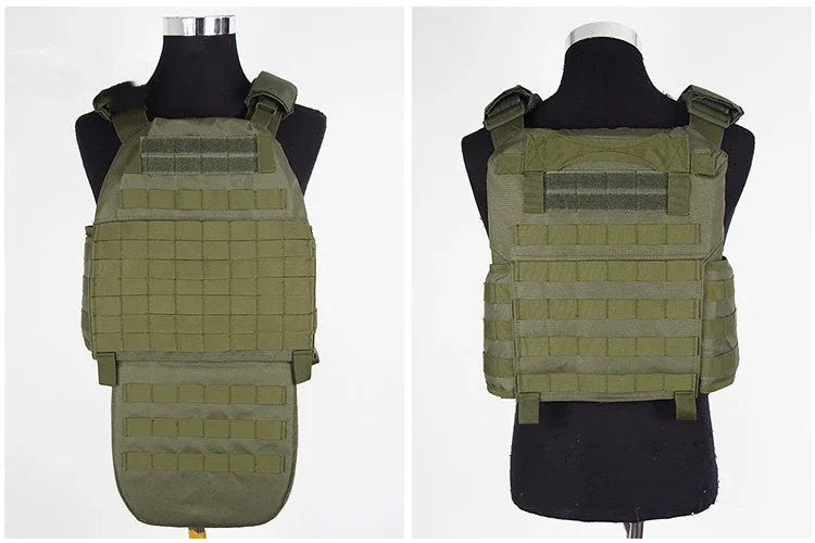 Gilet SOBR DCS airsoft seul en vert olive, avant et arrière - BDU AIRSOFT