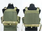Gilet SOBR DCS airsoft vert olive, faces avant et arrière - BDU AIRSOFT