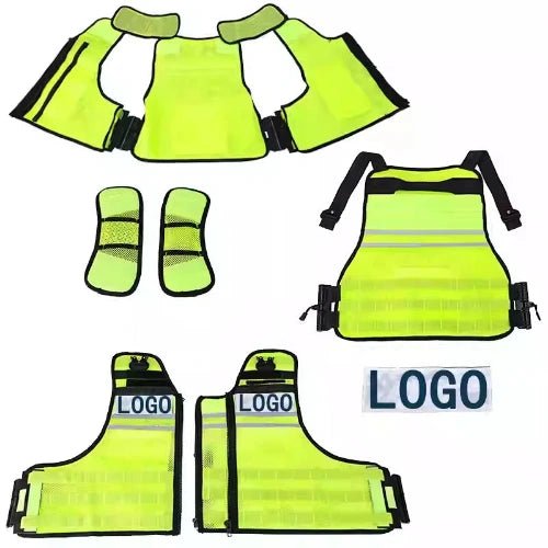 Gilet tactique jaune fluo gendarmerie Airsoft - Modèle Complet - BDU AIRSOFT - Fluo