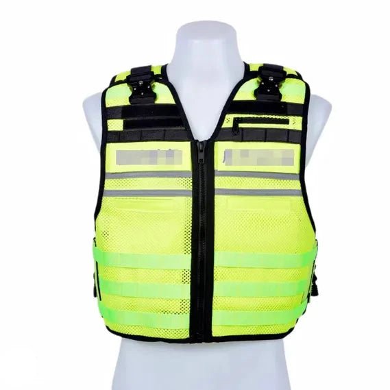 Gilet tactique jaune fluo gendarmerie Airsoft - Modèle Essentiel - BDU AIRSOFT - Fluo