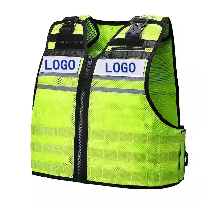 Gilet tactique jaune fluo gendarmerie Airsoft - Modèle Essentiel - BDU AIRSOFT - Fluo