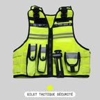 Gilet tactique jaune fluo gendarmerie Airsoft - Modèle Complet - BDU AIRSOFT - Fluo