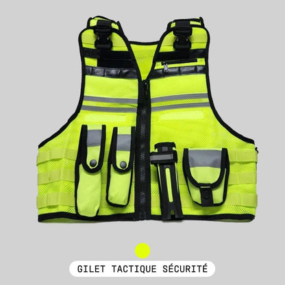 Gilet tactique jaune fluo gendarmerie Airsoft - Modèle Complet - BDU AIRSOFT - Fluo