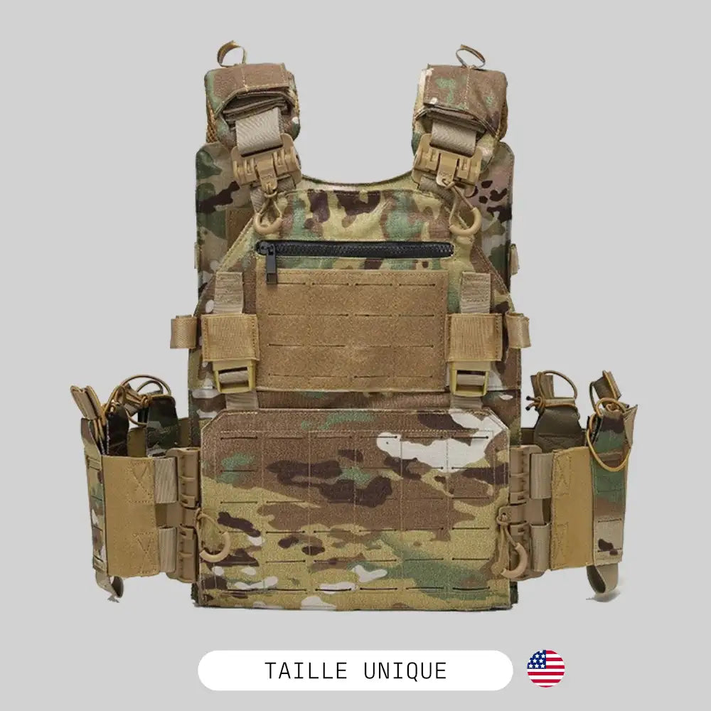 gilet tactique porte plaque 6094 multicam