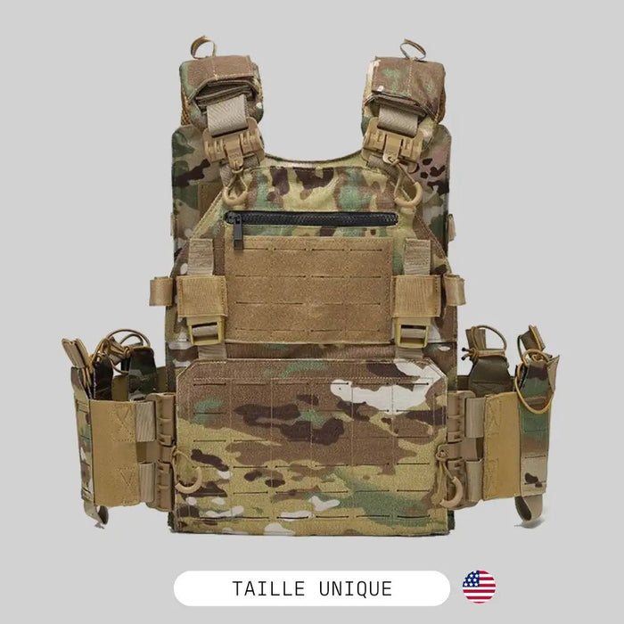 Gilet Porte-Plaque 6094 Airsoft - Oxford 1000D Ultra-Résistant MOLLE
