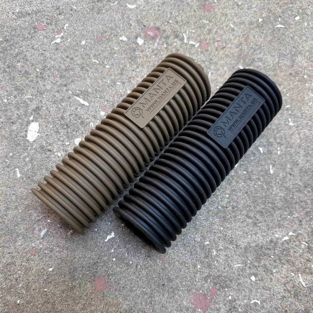 Détail des nervures de la housse de silencieux airsoft en caoutchouc - BDU AIRSOFT