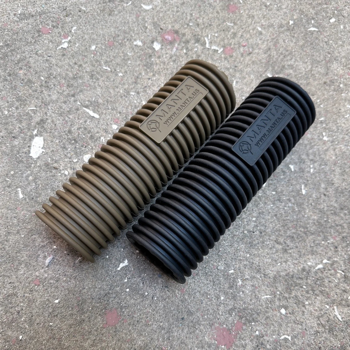 Détail des nervures de la housse de silencieux airsoft en caoutchouc - BDU AIRSOFT