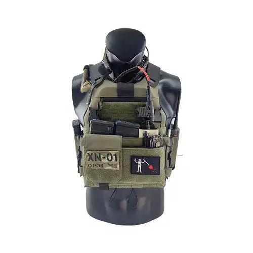 Gilet tactique gendarmerie - Twinfacons plate carrier - BDU AIRSOFT - Gris