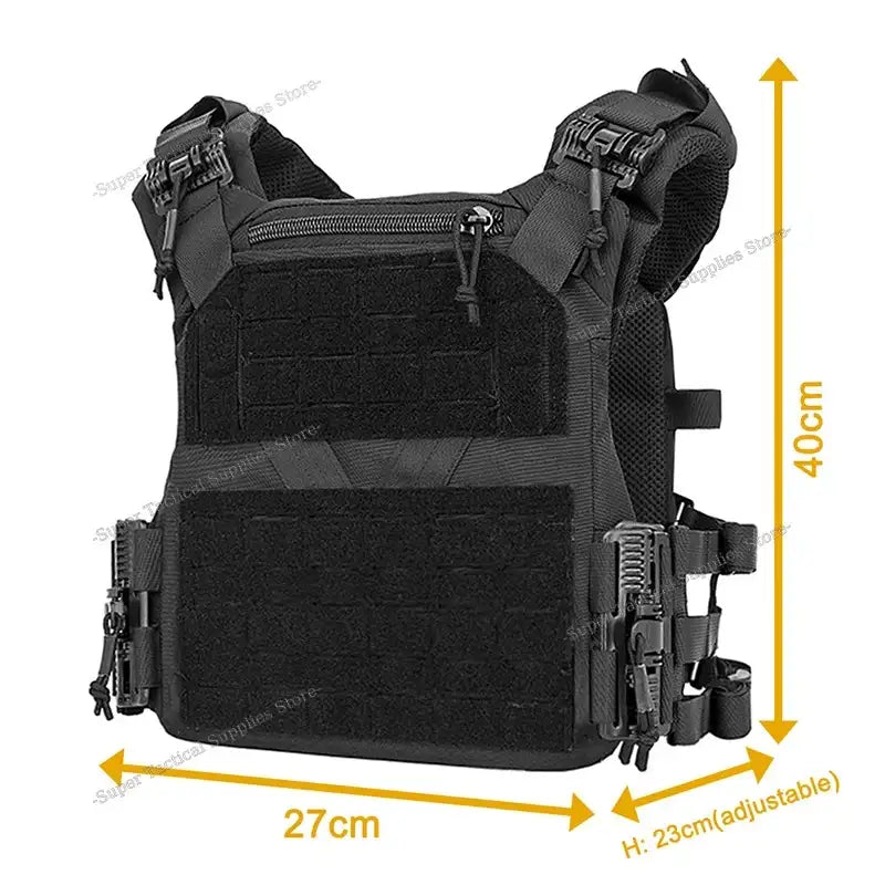 Gilet Porte-Plaque Molle K19 noir dimensions