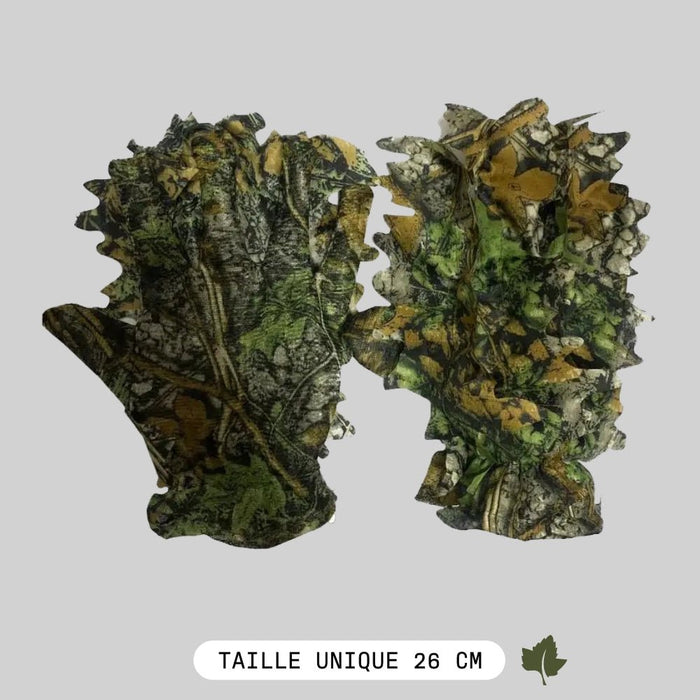 Gant Ghillie Suit Feuilles 3D - Antidérapant