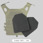 Plaque sapi airsoft mousse EVA - Lot de 2 - BDU AIRSOFT - Noir