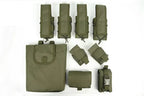 Lot de poches MOLLE du gilet SOBR DCS airsoft, vert olive - BDU AIRSOFT
