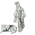 Poncho airsoft imperméable en camouflage arbre enneigé avec son sac - BDU AIRSOFT