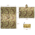 Dimensions du poncho airsoft : 140 x 105 cm déplié, 25 cm rangé - BDU AIRSOFT