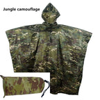 Poncho airsoft imperméable en camouflage jungle vert avec son sac - BDU AIRSOFT