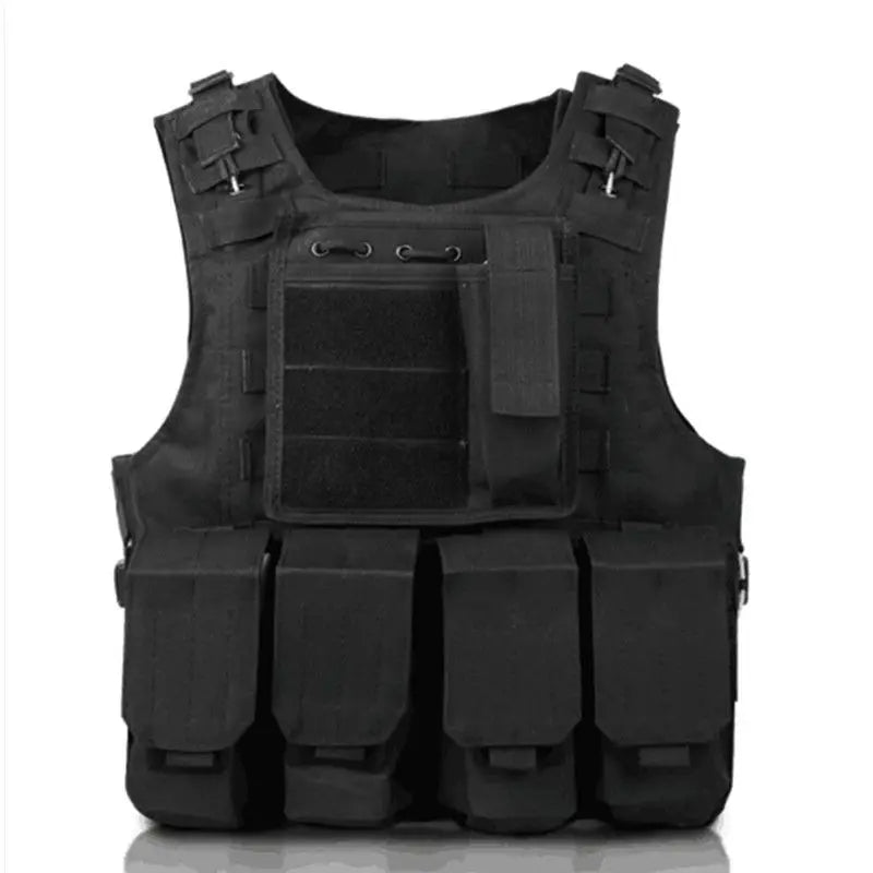 Gilet Protection Militaire Tactique - 600D Oxford - BDU AIRSOFT - Noir