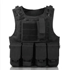 Gilet Protection Militaire Tactique - 600D Oxford - BDU AIRSOFT - Noir