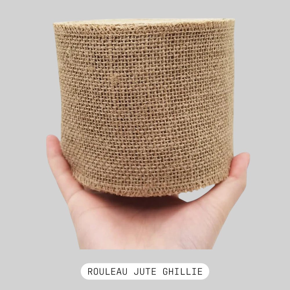 Ruban de toile de jute naturelle pour confection Ghillie DIY - BDU AIRSOFT - 25mm