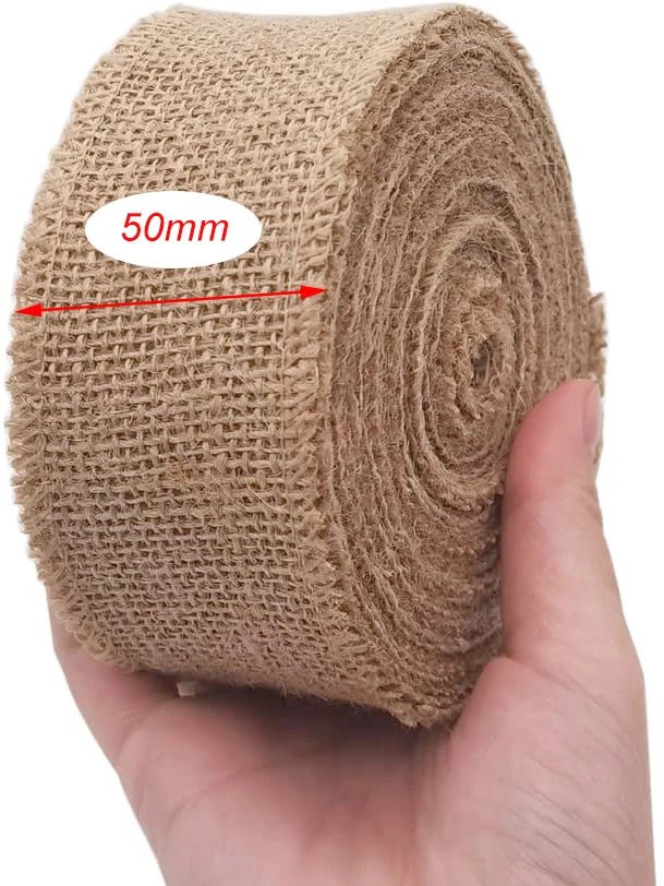 Ruban de toile de jute naturelle pour confection Ghillie DIY - BDU AIRSOFT - 50mm