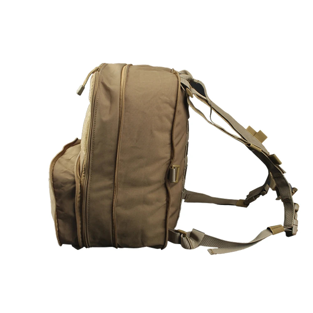 Sac dorsal type Flatpack Tan vu de côté - BDU AIRSOFT