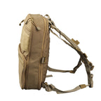 Sac dorsal type Flatpack Tan vu de profil, bretelles réglables - BDU AIRSOFT