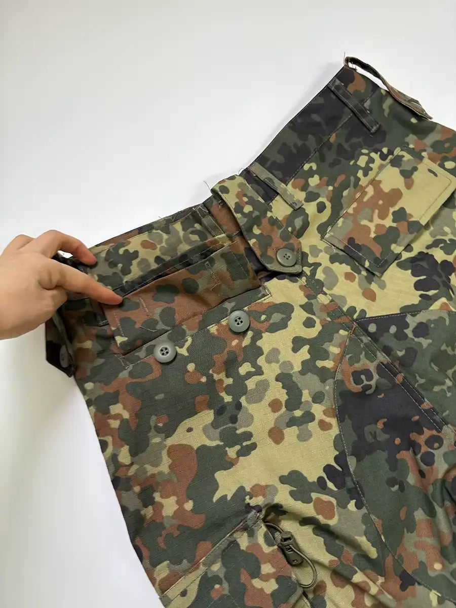 tenue airsoft veste flecktarn details pantalon