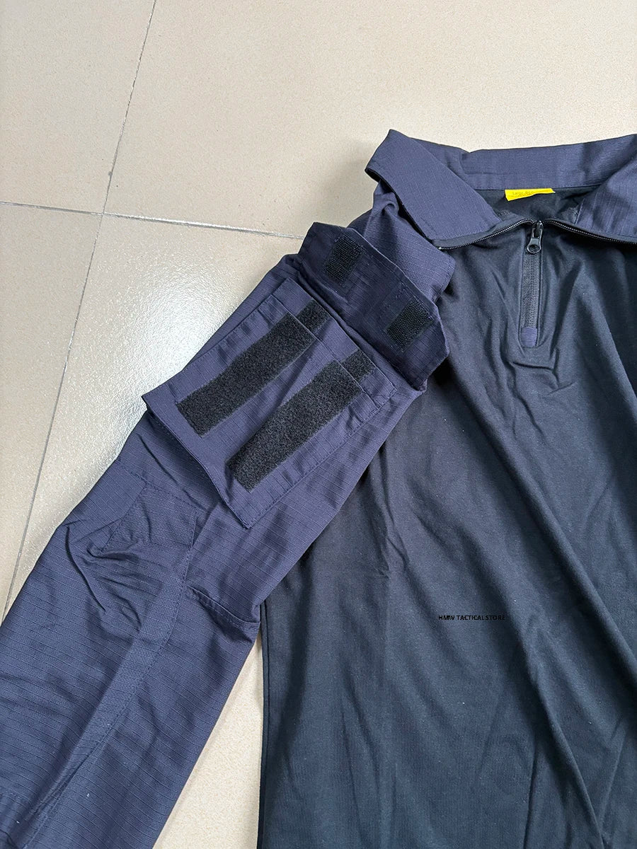 Manche de la chemise G3 bleu marine avec poche de bras à rabat - BDU AIRSOFT
