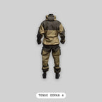 Tenue Gorka 4 airsoft complète, anorak à capuche et pantalon vus de dos - BDU AIRSOFT
