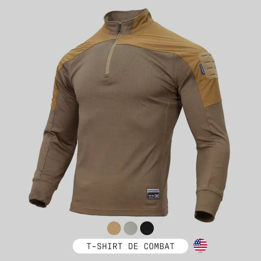 tshirt de combat airsoft face avant haki