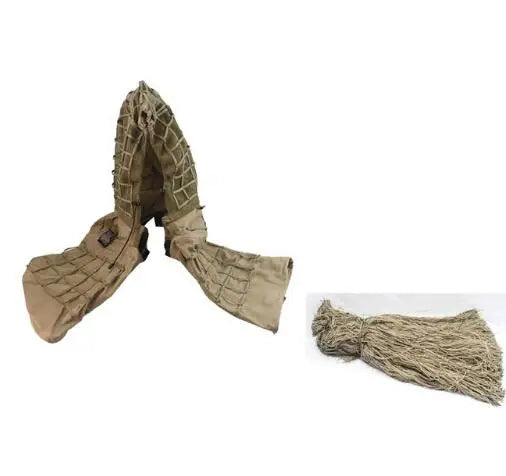 Veste ghillie airsoft kaki accompagnée d'un sac de fil de camouflage - BDU AIRSOFT